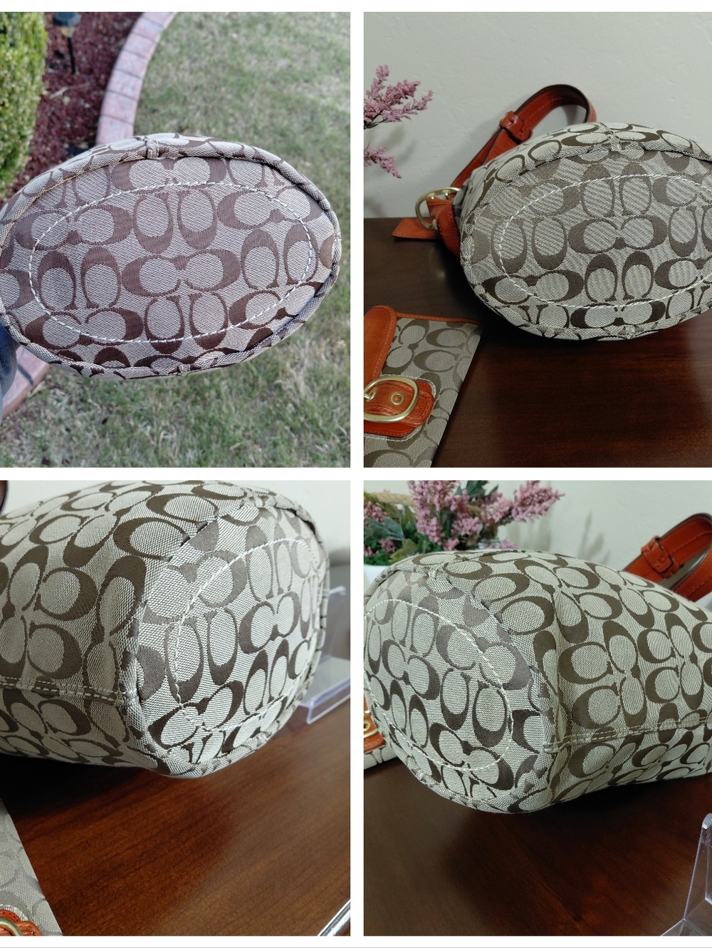 Coach Bleecker Signature Duffle Bag 11437 & Bleeker Wallet Tattersall Lining - Picture 7 of 13